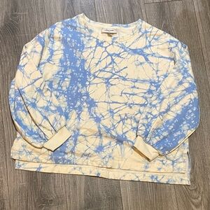 Rachel Comey x Target Blue and Cream Marble Tie Dye Patterned Sweatshirt
